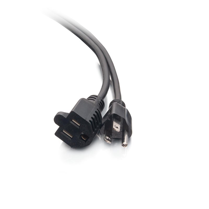 C2G 25' NEMA 5-15P to NEMA 5-15R Outlet Saver Power Extension Cord, Black (53410) - Image 1